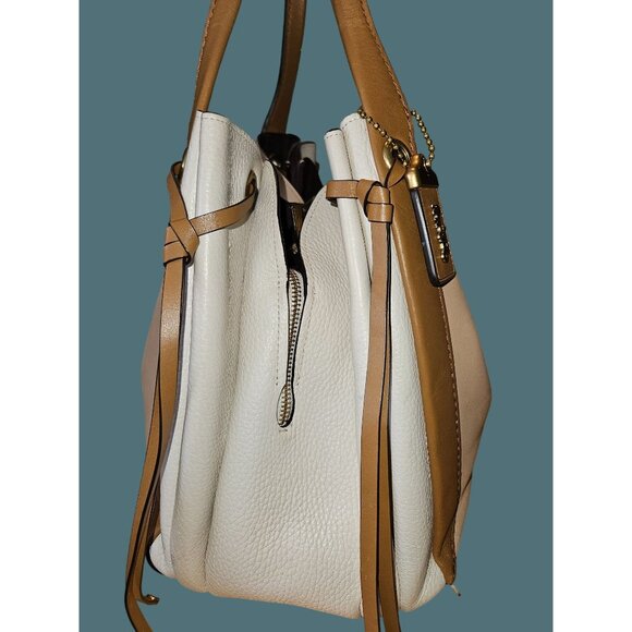 Coach Glovetanned & Pebble Leather Harmony Hobo Colorblock Shoulder Bag - Picture 3 of 16
